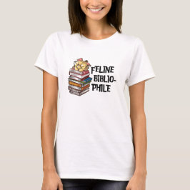 Rolig bok katt älskare Citat Feline Bibliophile T Shirt