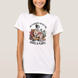 Rolig Bok Planta Älskare T Shirt