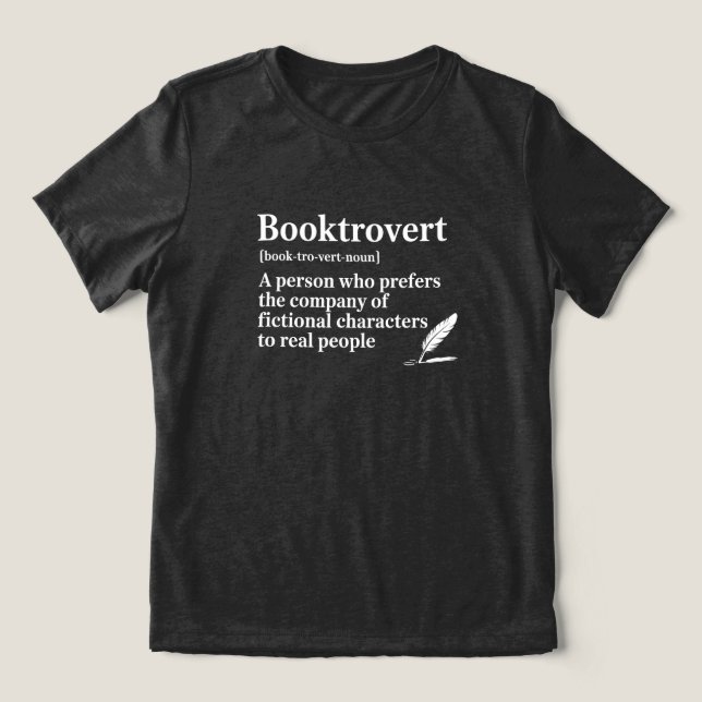 Rolig bokälskare Citat Tri-Blend T-shirt (Design Framsida)