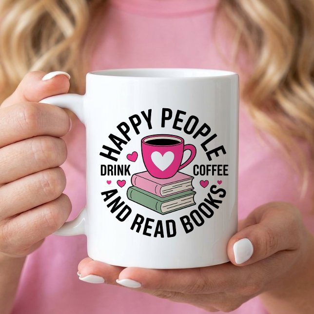 Rolig Bokälskare Koffeinmissbrukare Läsnörd Kaffemugg (Skapare uppladdad)