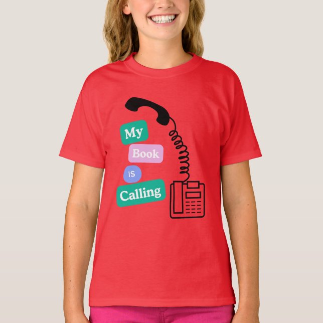Rolig bokälskare läser Citat T Shirt (Framsida)
