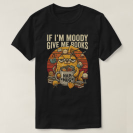 : Rolig bokälskare Retro fisk läsning T-Shirt