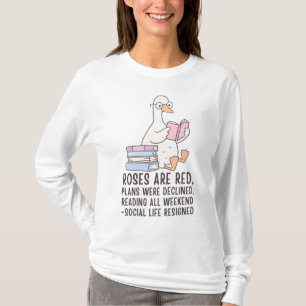 Rolig bokälskareanka Läs hela helgen T Shirt