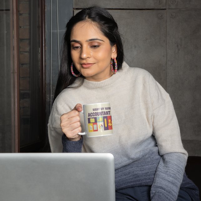 Rolig bokföringsman ikonisk design anpassningsbar kaffemugg (Skapare uppladdad)
