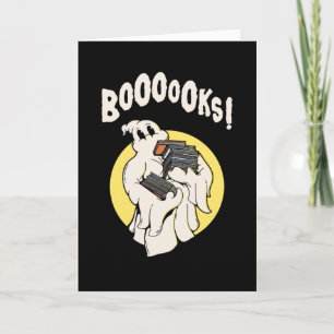 Rolig bokorm-ghost Halloween-kostym Boooooks Kort