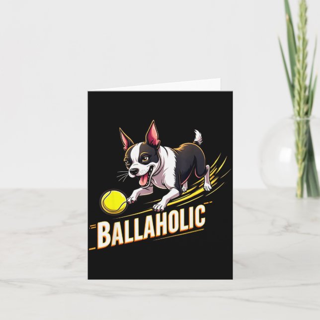Rolig Bollmissbrukande Boston Terrier Hund Jagar B Kort (Framsida)