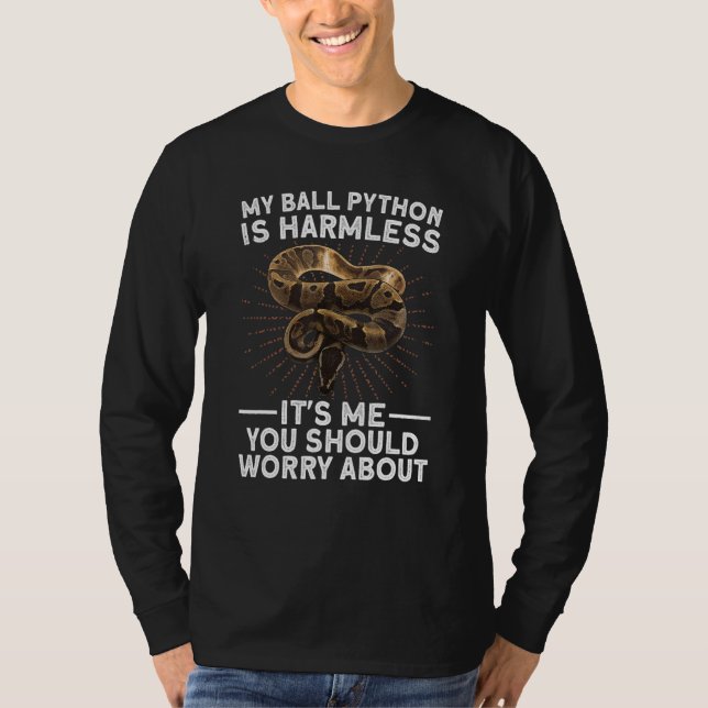 Rolig bollpython för män kvinnor ormangälskare rep t shirt (Framsida)
