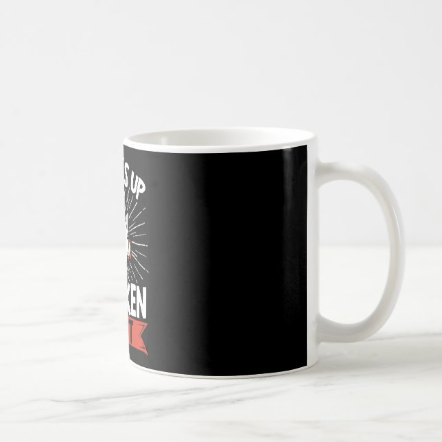 Rolig bonde djur husdjur Vad händer Kyckling rumpa Kaffemugg (Höger)