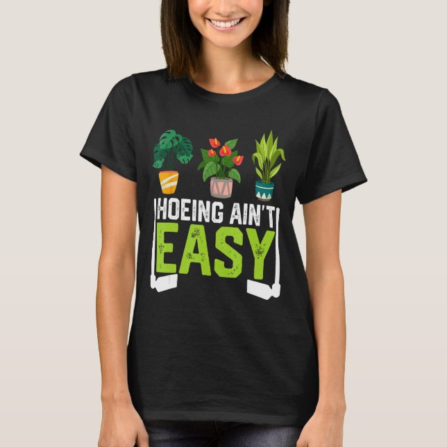 Rolig bonde som hackar är inte lätt grönsaksväxter t shirt (Framsida)