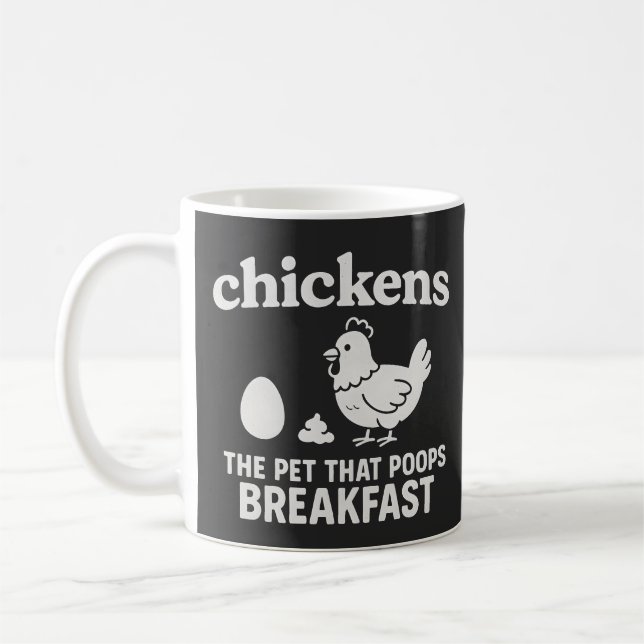 Rolig bondgård skylt för kycklingar - Husdjuret so Kaffemugg (Vänster)