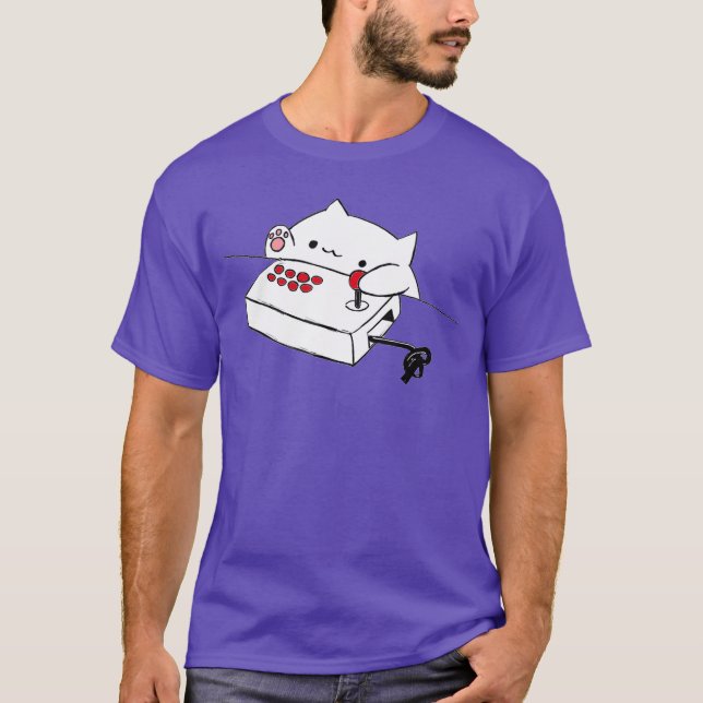 Rolig Bongo Katt Rolig Söt Gamer Meme Katt tee Män (Framsida)