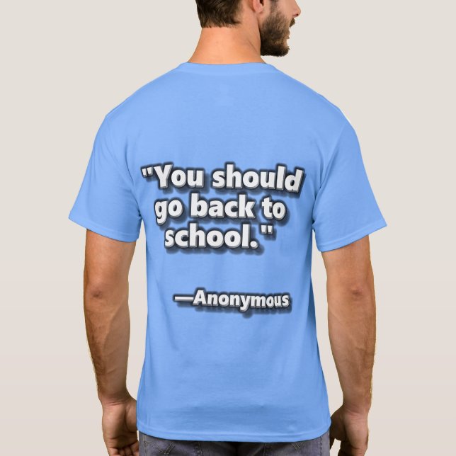 Rolig Bonus Flipper T-Shirt Anonym Citat 3 (Baksida)