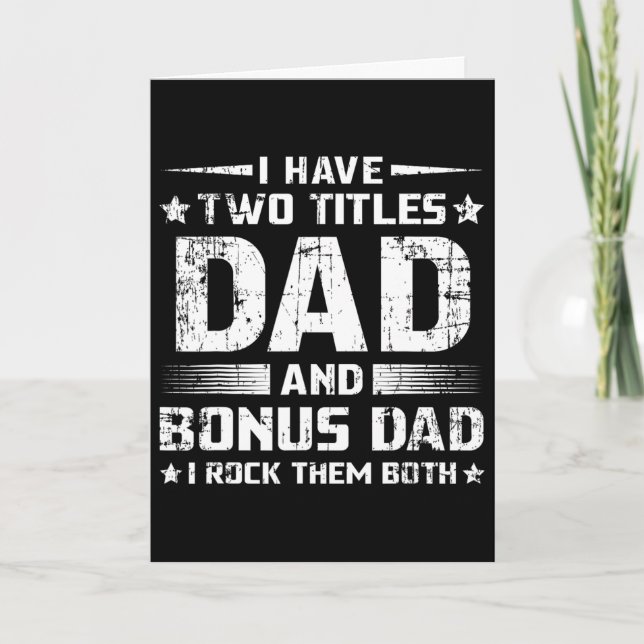 Rolig Bonus Pappa Mäns Fars Dag Styvfar Husbonde Kort (Framsida)