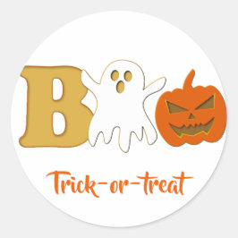 Rolig Boo Halloween-dekal Runt Klistermärke