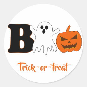 Rolig Boo Halloween-dekal Runt Klistermärke