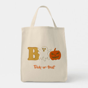 Rolig Boo Halloween-handväska Tygkasse