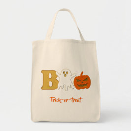 Rolig Boo Halloween-handväska Tygkasse