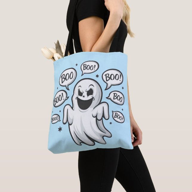 Rolig Boo Spöke Tygkasse (Närbild)