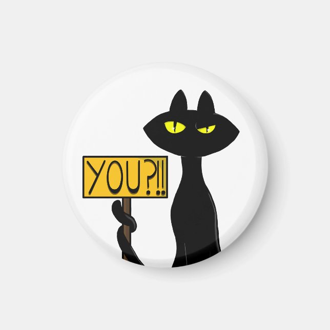 Rolig Boogie -Katten- "Du?!!" roliga Magneter (Framsidan)