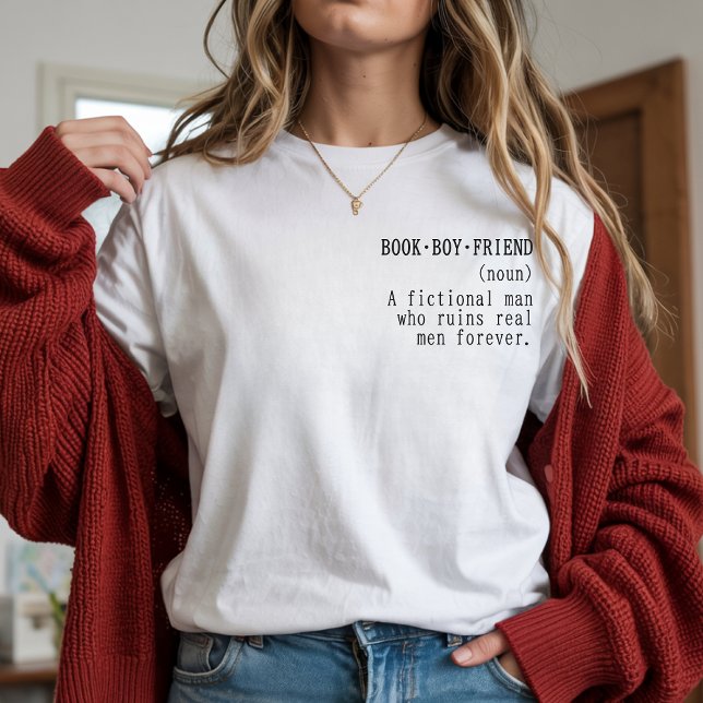 Rolig BOOK·BOY·FRIEND Tröja – Present till bokälsk (book boyfriend shirt, book boyfriend sweatshirt, book boyfriend gift, funny book shirt, funny book)