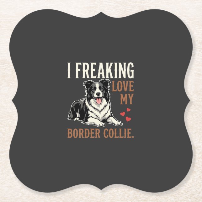 Rolig Border Collie Kärlek Hund Underlägg Papper (Framsida)