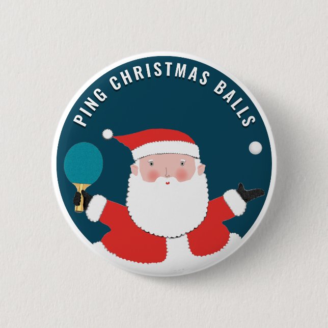 Rolig bordtennis pingis julklappsfyllnad knapp (Framsida)