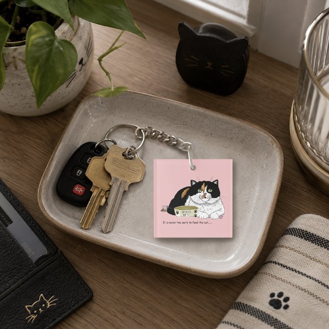 Rolig Bortskämd Katt Tre färger Föda Katt Rosa (Skapare uppladdad)
