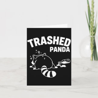 Rolig Bortskämd Panda Tvättbjörn Fyller Kort