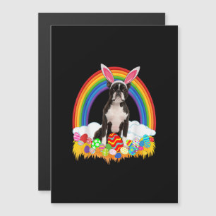 Rolig Boston Terrier Ägg Tröja Hundälskare Påsk Magnetisk Inbjudningskort