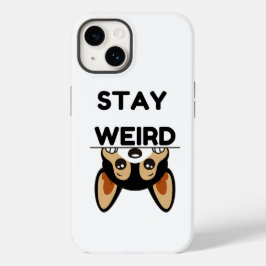 Rolig Boston Terrier Cartoon Hund Håll Konstig