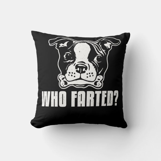 Rolig Boston Terrier vem fes Kudde (Framsida)