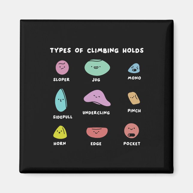Rolig Bouldering Klättrare Inomhus Klippvägg Klätt Magnet (Framsidan)