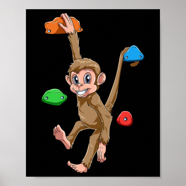 Rolig bouldering och klätterapa  poster (Framsidan)