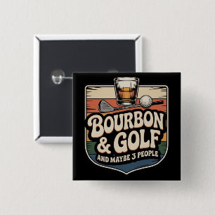 Rolig Bourbon Golf Golfare Pappa Present Vintage Knapp
