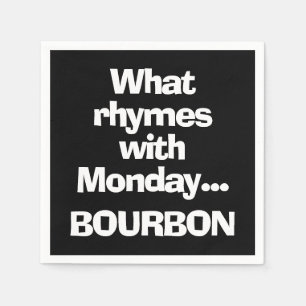 Rolig Bourbon Svart Cocktail Pappersservett