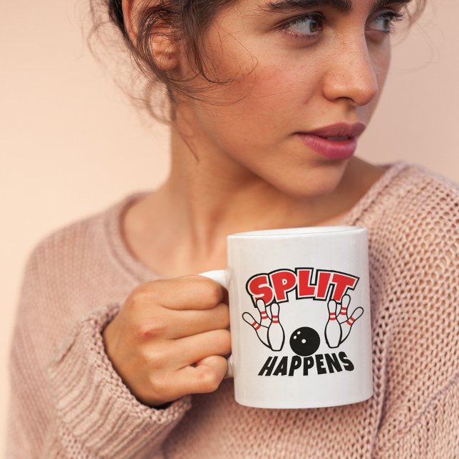 Rolig Bowling med Split Happens Kaffemugg (Skapare uppladdad)