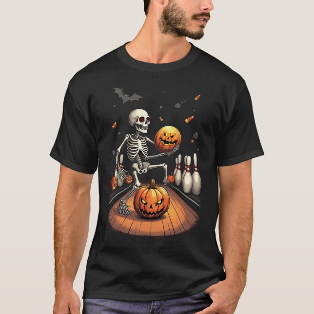 Rolig Bowling & Sportslivsstils Artstudio T Shirt (Framsida)