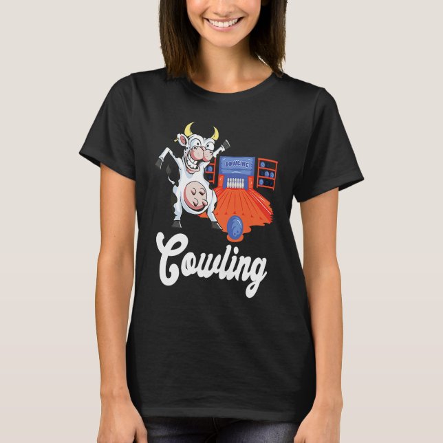 Rolig Bowling Strike Ko Bowlingkäglor Bowlingklot  T Shirt (Framsida)