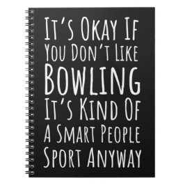 Rolig bowlingpresent bowlinghumor lagkomedi spelar anteckningsbok