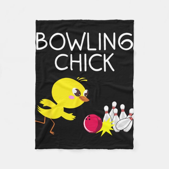 Rolig bowlingpresent för kvinnor Söt bowlingtjej s Fleecefilt (Framsidan)