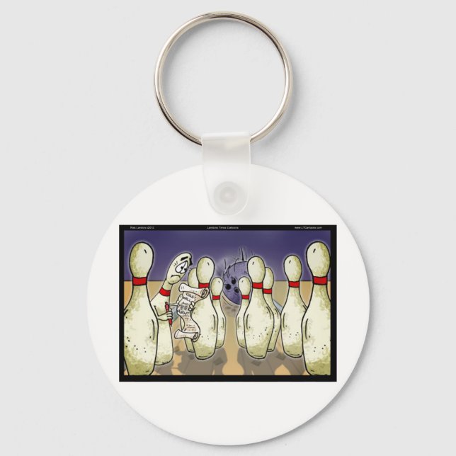 Rolig bowlingpresent, T-shirts, kort etc Nyckelring (Framsida)