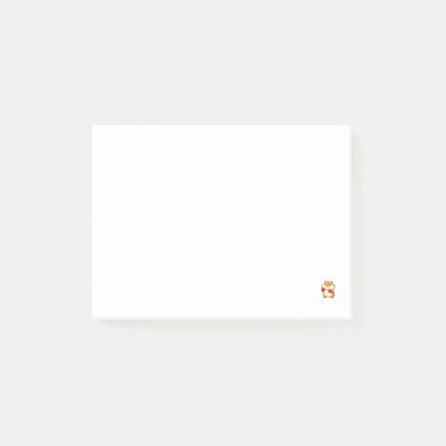 Rolig boxande hamster är tillräckligt lång för din post-it block (Framsida)