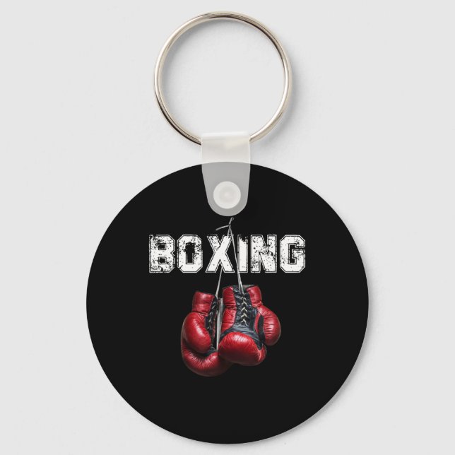 Rolig boxning - jag älskar boxning  nyckelring (Framsida)