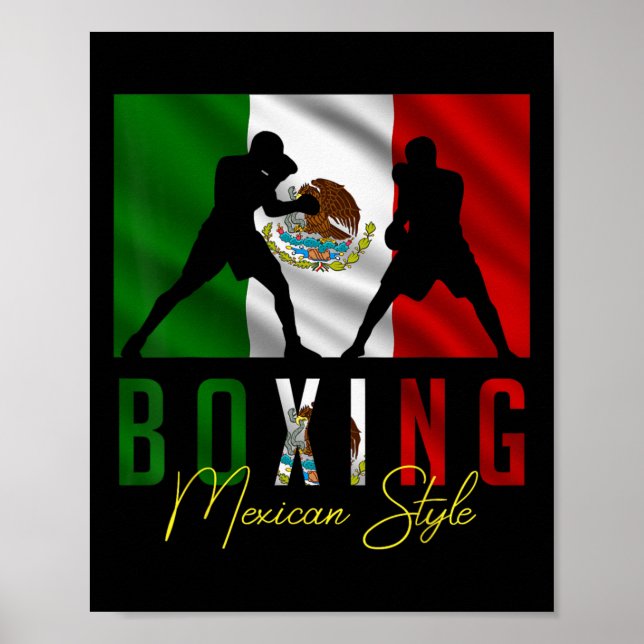 Rolig boxning Mexikansk sparring kickboxning kickb Poster (Framsidan)