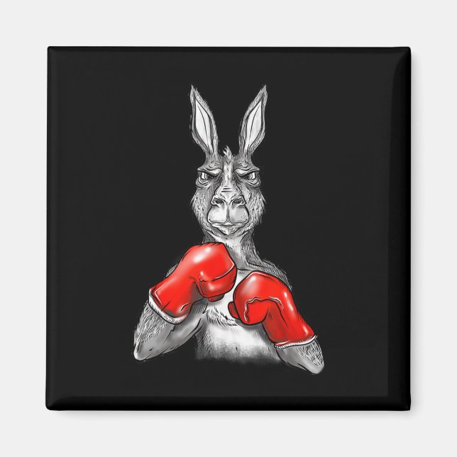 Rolig Boxning Roger - Humor Sport Känguru  Magnet (Framsidan)