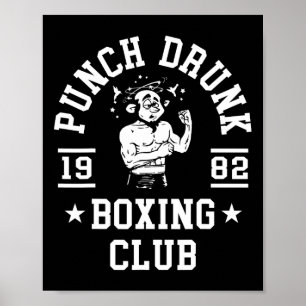 Rolig boxnings-T-shirt för boxare Poster