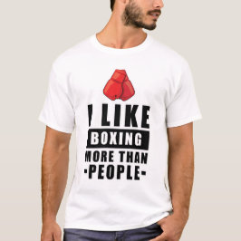 Rolig Boxningsdesign T Shirt