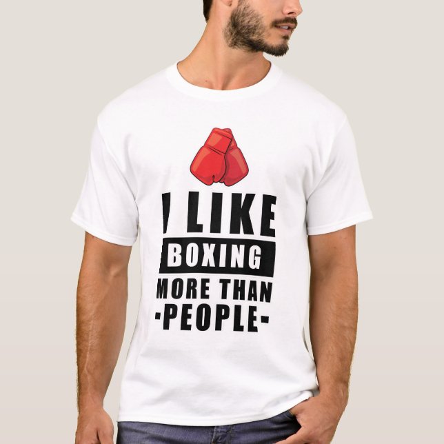 Rolig Boxningsdesign T Shirt (Framsida)