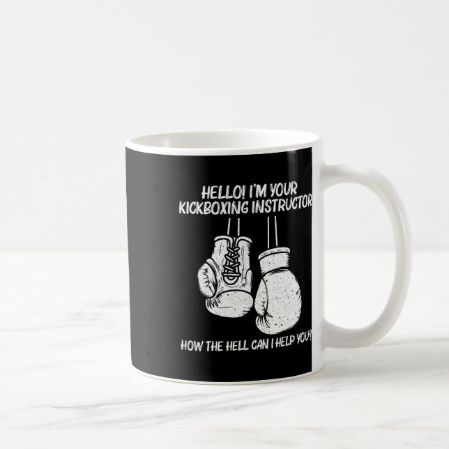 Rolig boxningskonst för män och kvinnor Kickboxnin Kaffemugg (Höger)