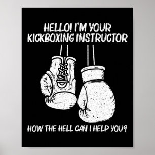 Rolig boxningskonst för män och kvinnor Kickboxnin Poster